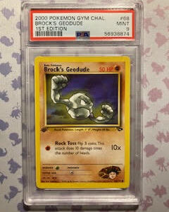 Brock's Geodude First Edition PSA 9